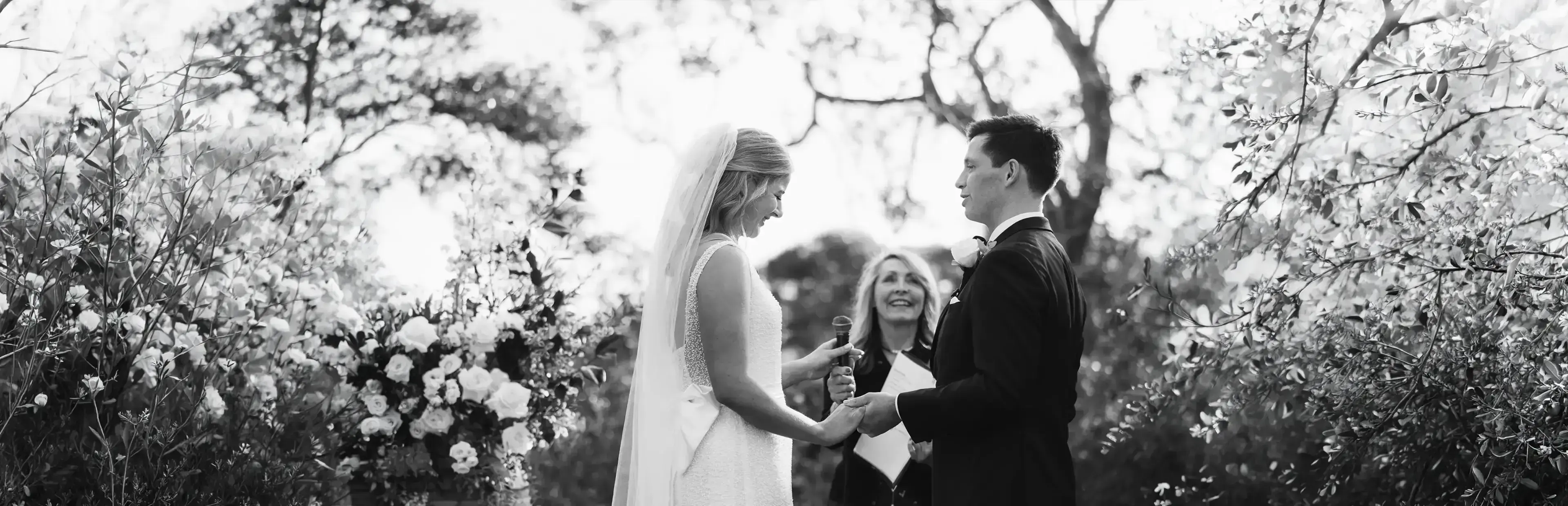 Outdoor Wedding with Sydney Backdrop