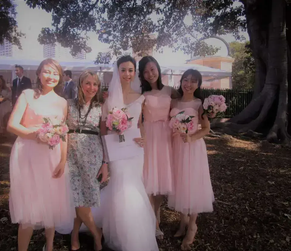 Janet With Alice & Her Bridesmaids