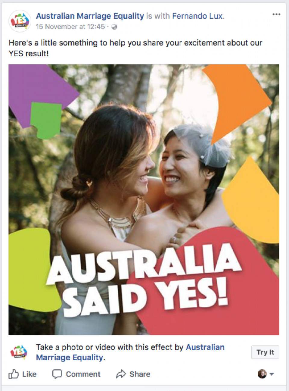 Australia Said Yes! #loveislove